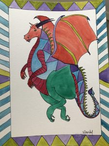 barns teckning drake