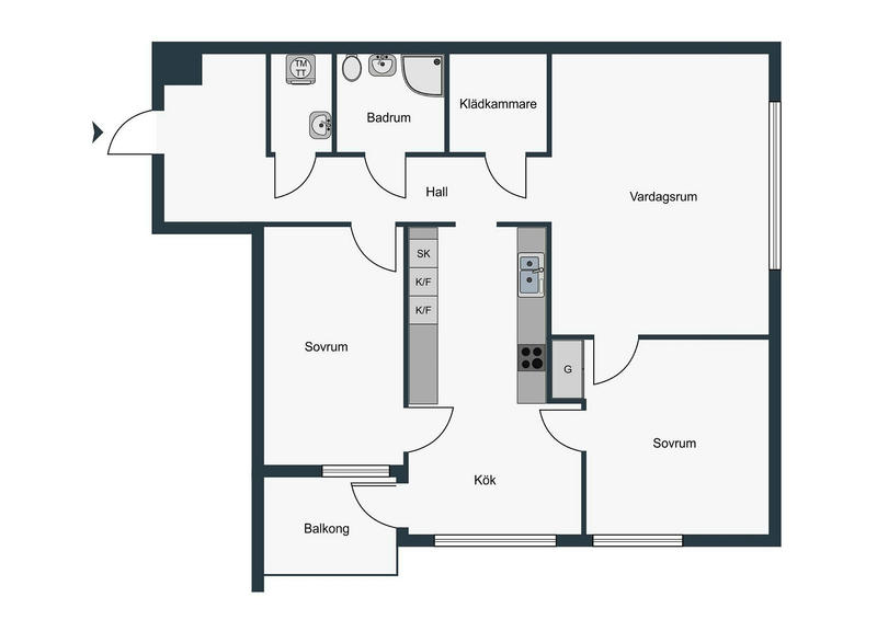 Vallhornsvägen ritning